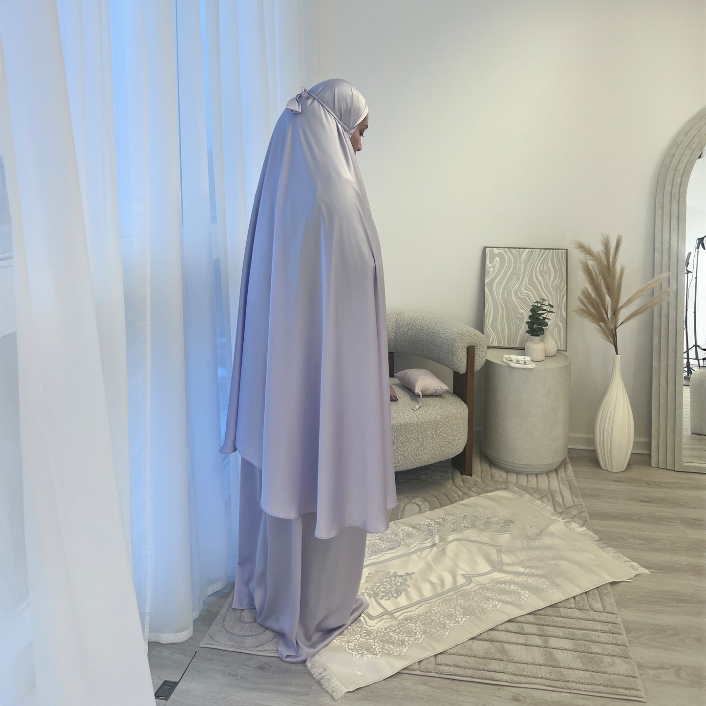 Elegant satin prayer set suitable for daily salah