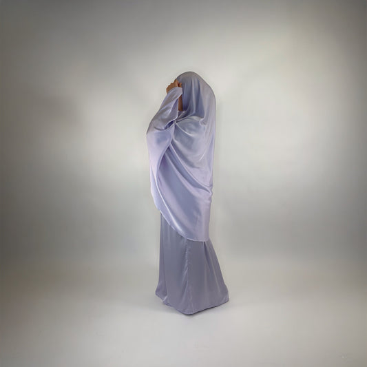 Luxury satin prayer set in amethyst mist