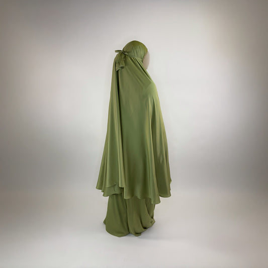 Luxury satin prayer set for women in soft draping fabric