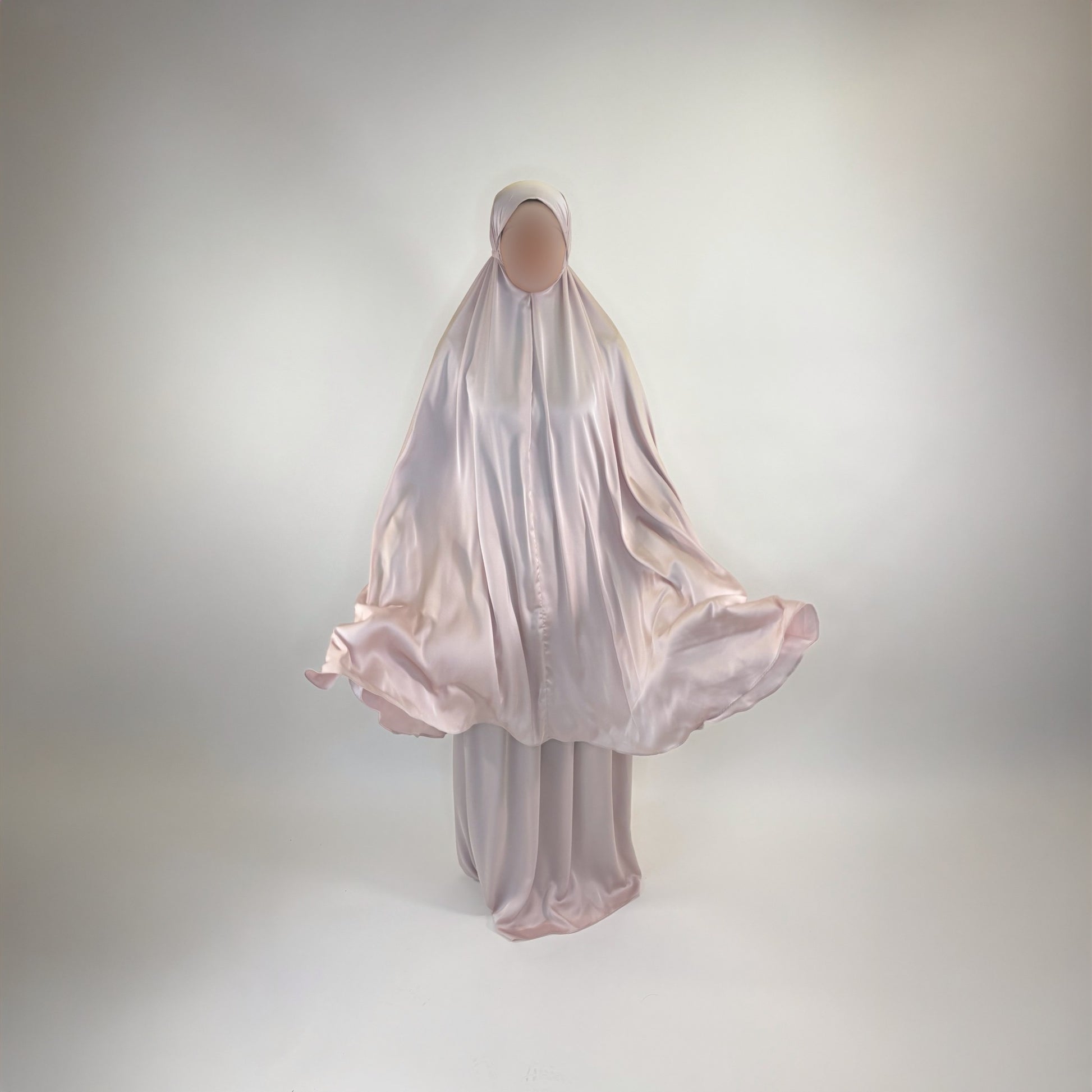 Luxury satin prayer set in pearl colour